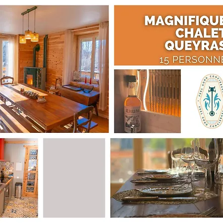Le Cru'queyras Vit! Elegant Lumineux 15pers - - Queyras Alpstuga *